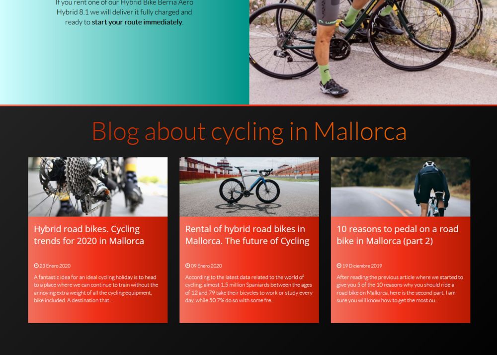 Diseño web para alquiler de bicicletas