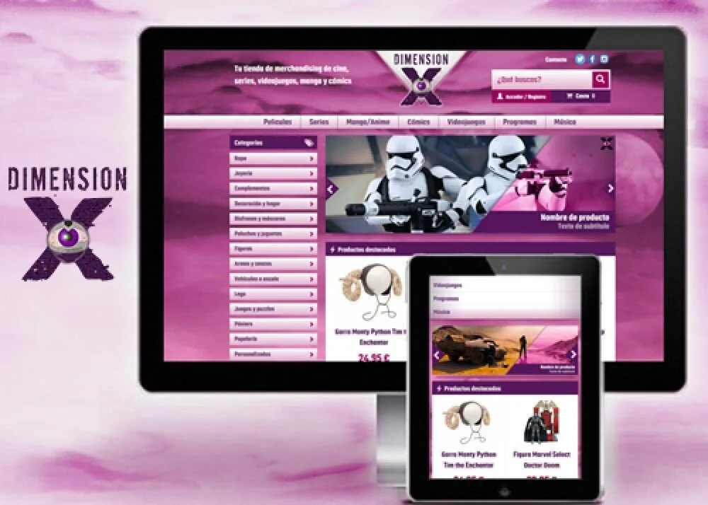 Tienda online a medida Dimensión X