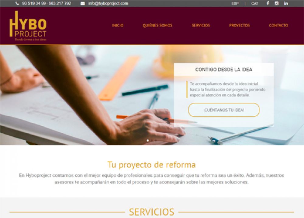 Web corporativa Hyboproject Reformas