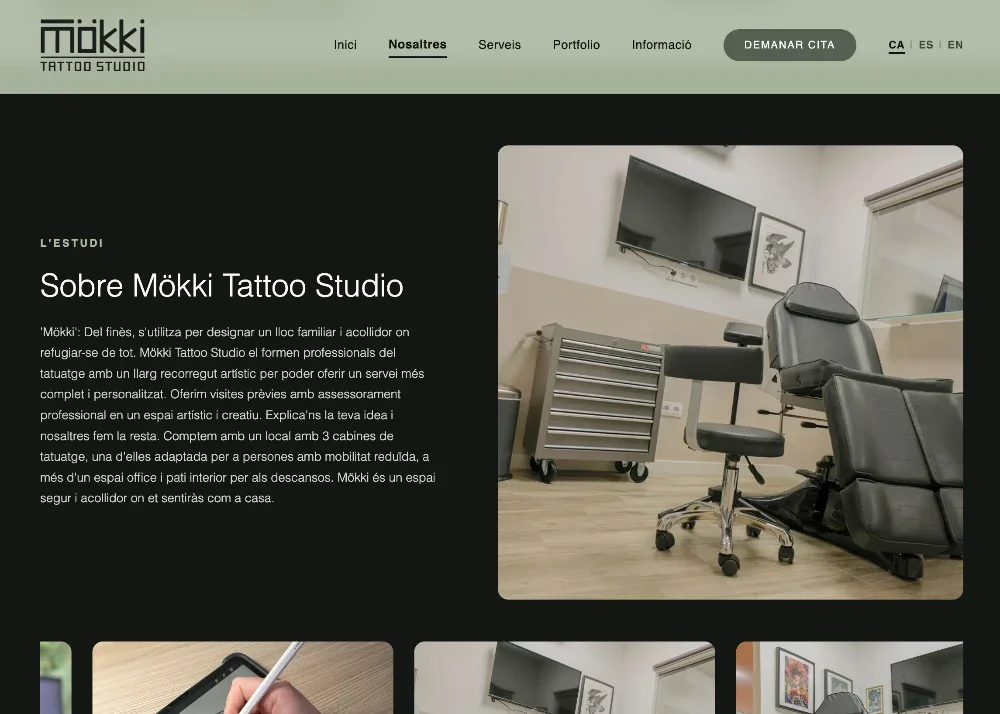 Web estudio de tatuajes