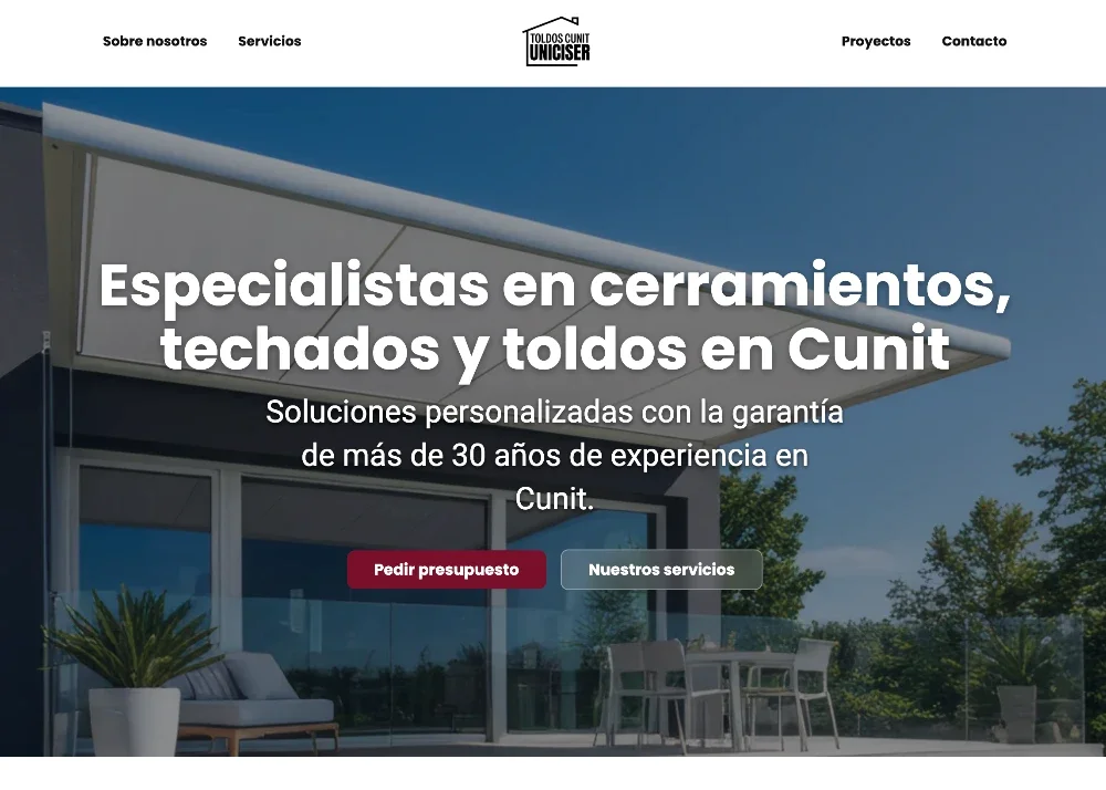 Web toldos y cerramientos