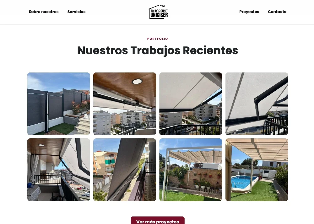 Web toldos y cerramientos